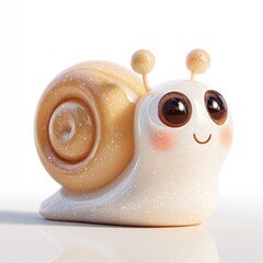 Snail Shell Animal Cute Kawaii 3D Render Object
