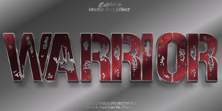 Warrior Vector Text Effect Editable Alphabet Gladiator Spartan Historic Knight