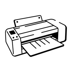 depicting A sketchy style icon depicting paper shredder