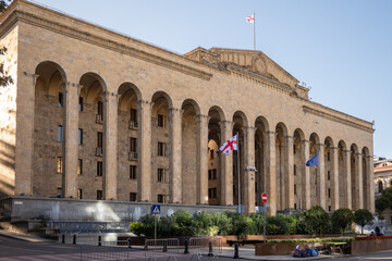 In Tbilisi, Georgia, the Parliament building, a Stalinist structure, witnessed key moments like the...