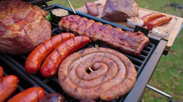 Fiestas Patrias chile grill parrilla meat chorizo chicken