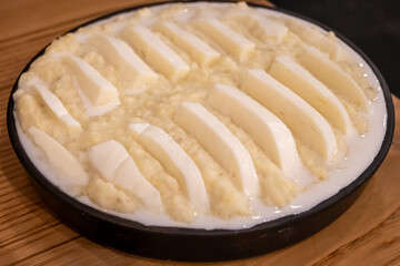 Ghomi, is a popular rich, rustic Georgian dish made from corn flour and Sulguni cheese. A staple of Samegrelo. 