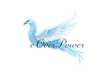 pastel ice phoenix chilling on a cloud, text: “Peace Over Power”, no background, transparent background, centered,, high-resolution vector art