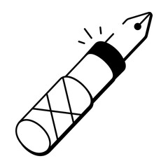 A drawing style icon showing felting needle
