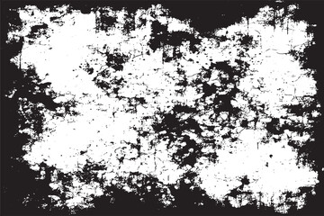 Grunge Distressed Black and White Texture | High-Contrast Splatter Background for Design Projects