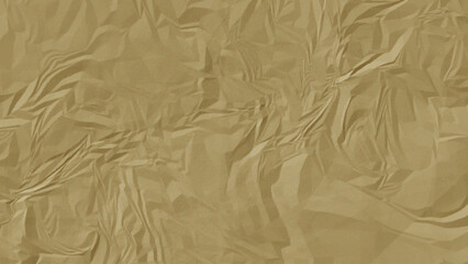 Old vintage crumpled paper texture background. Wrinkled recycled kraft paper surface with blank copy space for text, image, or design. Retro recycled paper backdrop for creative use.