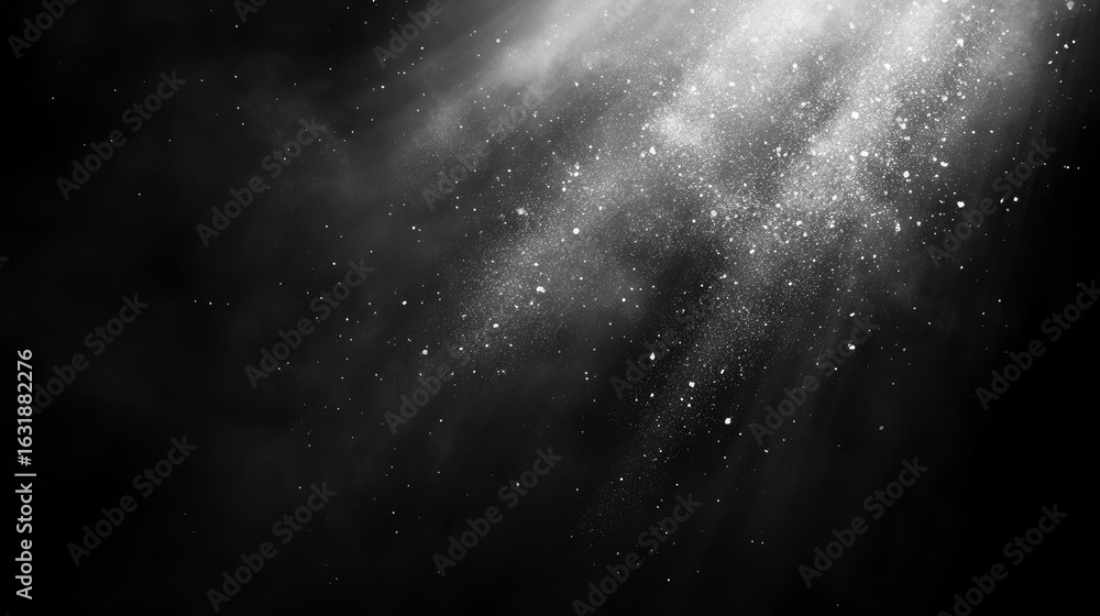 Canvas Prints light beam shining through dark smoky particles.
