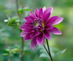 Obraz premium Purple and pink anemone Dahlia Abigail in flower, in the wild