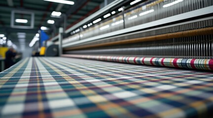Modern textile manufacturing with advanced weaving technology