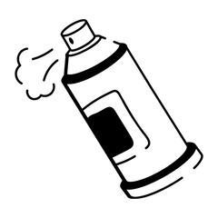 A sketchy style icon depicting spray paint
