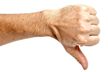 close up of a male hand with thumb up