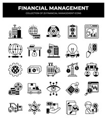 Collection of 25 Financial Management Icons