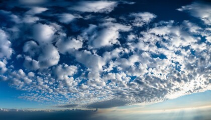 multilayered clouds in a complex structured sky