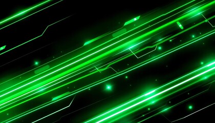 Abstract futuristic black green gaming background with geometric shapes and glowing lines ,  triangle,  gaming background