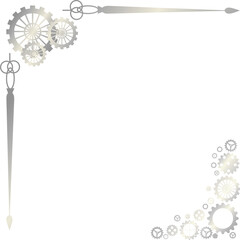 steampunk frame with intricate gearwork and metallic textures, perfect for themed invitations or artwork