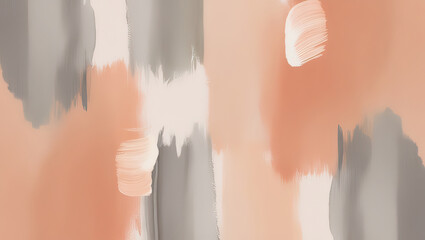 Soft minimalist abstract background with gray and orange brush strokes