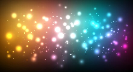 Obraz premium Colorful abstract background with glowing particles.