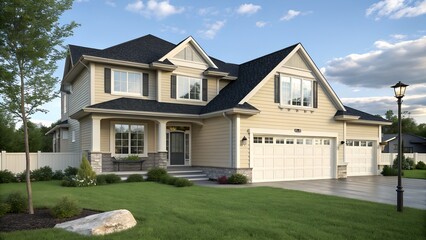 Beautiful modern two story family home with attached garage