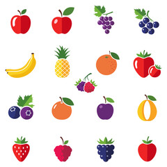 Flat Fruit sets, Simple Food Set