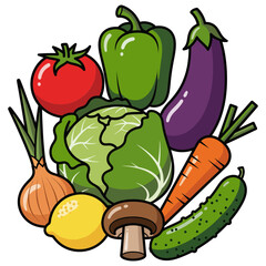 Colorful Vegetable Assortment, Healthy Food Group