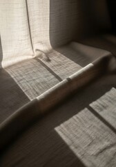 Ethereal light patterns dancing on textured surfaces create a peaceful atmosphere