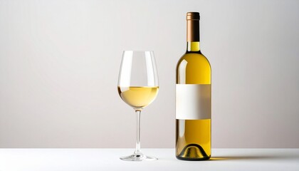 Fototapeta premium wine bottle and glass