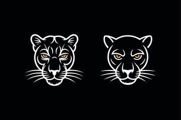 Leopards head logo symbol vector Art, Icons, and Graphics for Designers	
