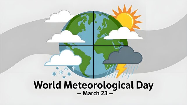 Vector Illustration on the theme World Meteorological Day