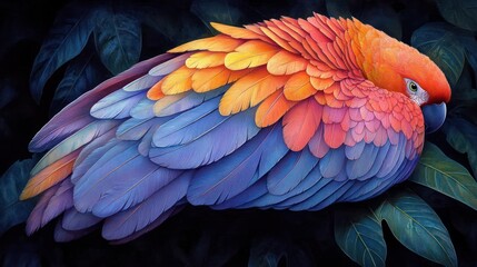 Fototapeta premium blue and yellow macaw