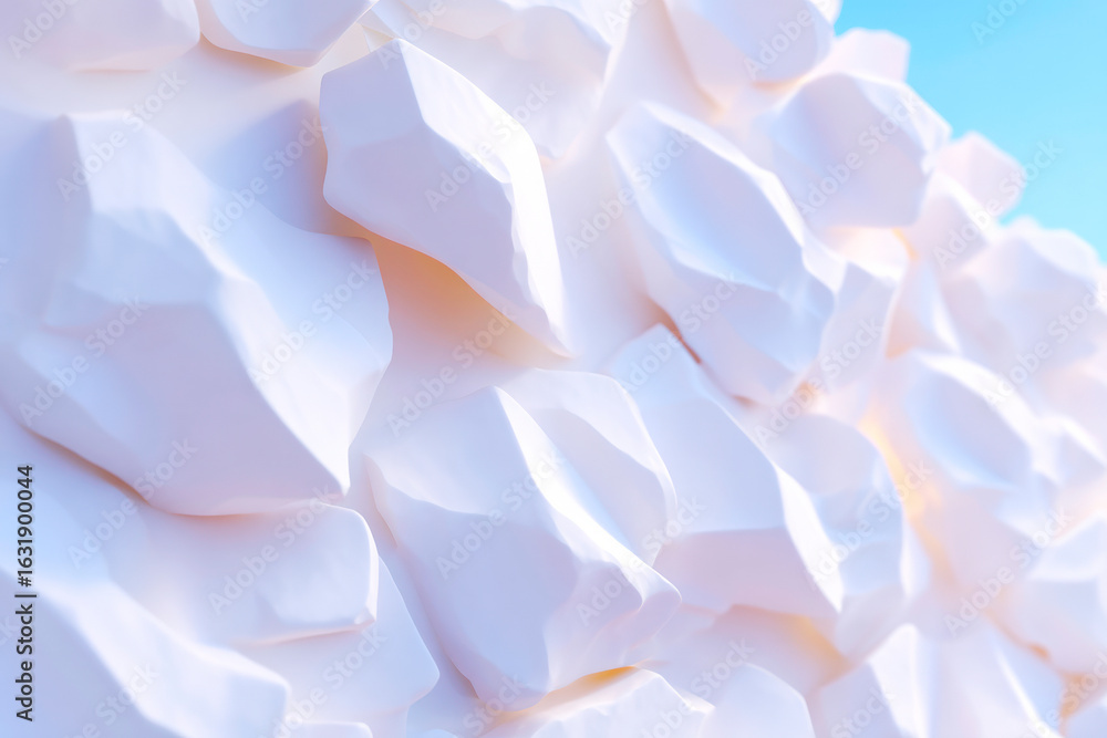 Poster abstract white polygon background with subtle facets for modern and minimalist themes