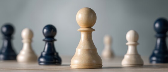 The Collection of Chess Pawns Highlighting Strategy and Competition