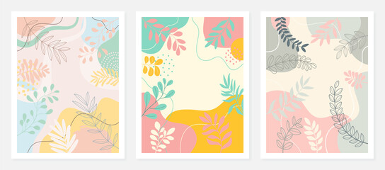 Design banner frame background. Colorful poster background vector illustration. Art print for beauty, fashion and natural products,wellness, wedding and event.