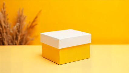 Box of Surprise: A simple, elegantly crafted box, its clean lines and minimalist design offering a sense of mystery and anticipation. Perfectly suited for concepts of gift giving, and special moments.