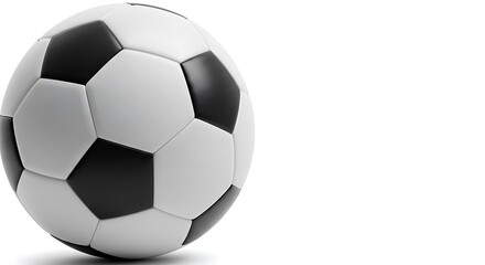 Fototapeta premium Soccer ball with realistic lighting
