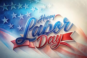 Happy Labor Day, US Labor Day typography social media post, sale promotion, banner