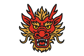 Chinese dragon mask icon