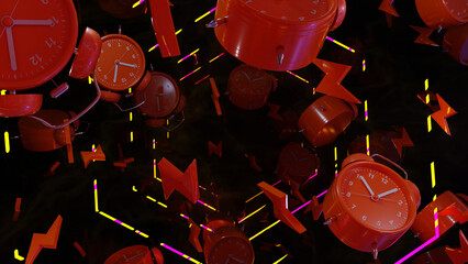 Abstract Alarm Clock In Night