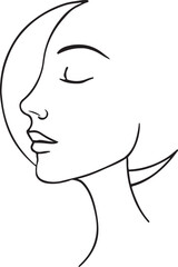 silhouette of a woman with long hair