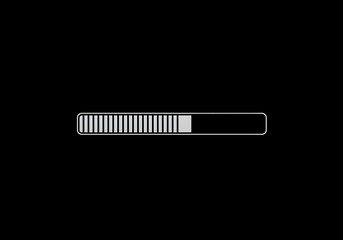 Loading bar progress indicator in clean digital technology design