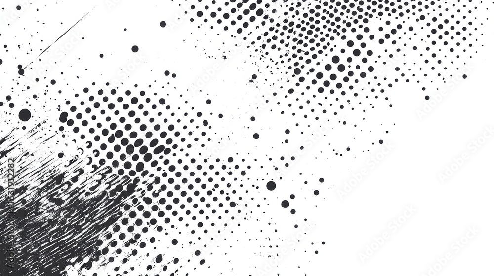 Poster abstract halftone pattern with grunge texture.