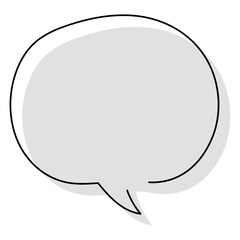 シンプルでおしゃれな手描き吹き出しのイラスト