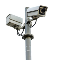 Surveillance Camera Installation on a Security Pole for Safety Monitoring