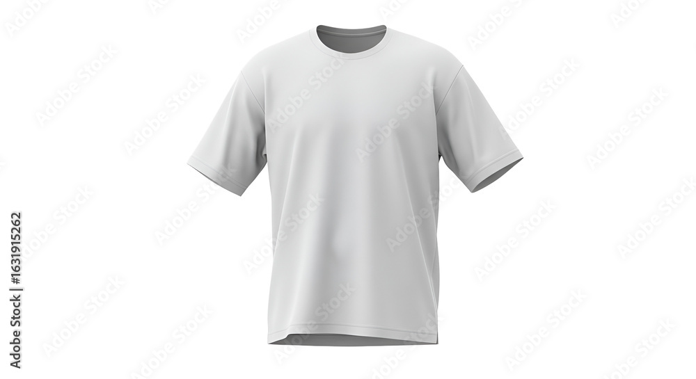 Poster clean blank white tshirt mock up with a transparent background, perfect for displaying custom design