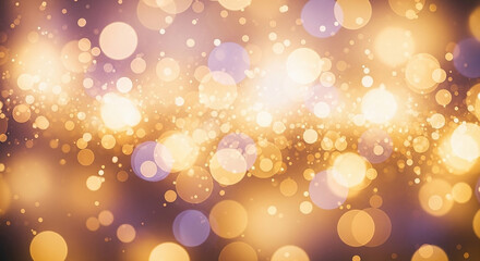 Warm Gold and Amber Bokeh Lights