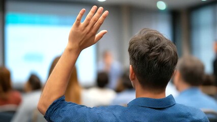 Attentive seminar participant actively engaging with a financial report presentation.