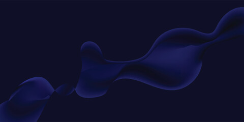 Abstract art dark blue paint background with liquid fluid grunge texture.