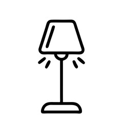 vector illustration of bedside lamp