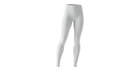 White leggings on a transparent background, a fashion item perfect for presentations or virtual fitting rooms with transparent background.