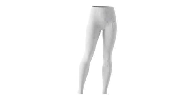 White leggings on a transparent background, a fashion item perfect for presentations or virtual fitting rooms with transparent background.