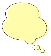 シンプルでおしゃれな手描き吹き出しのイラスト